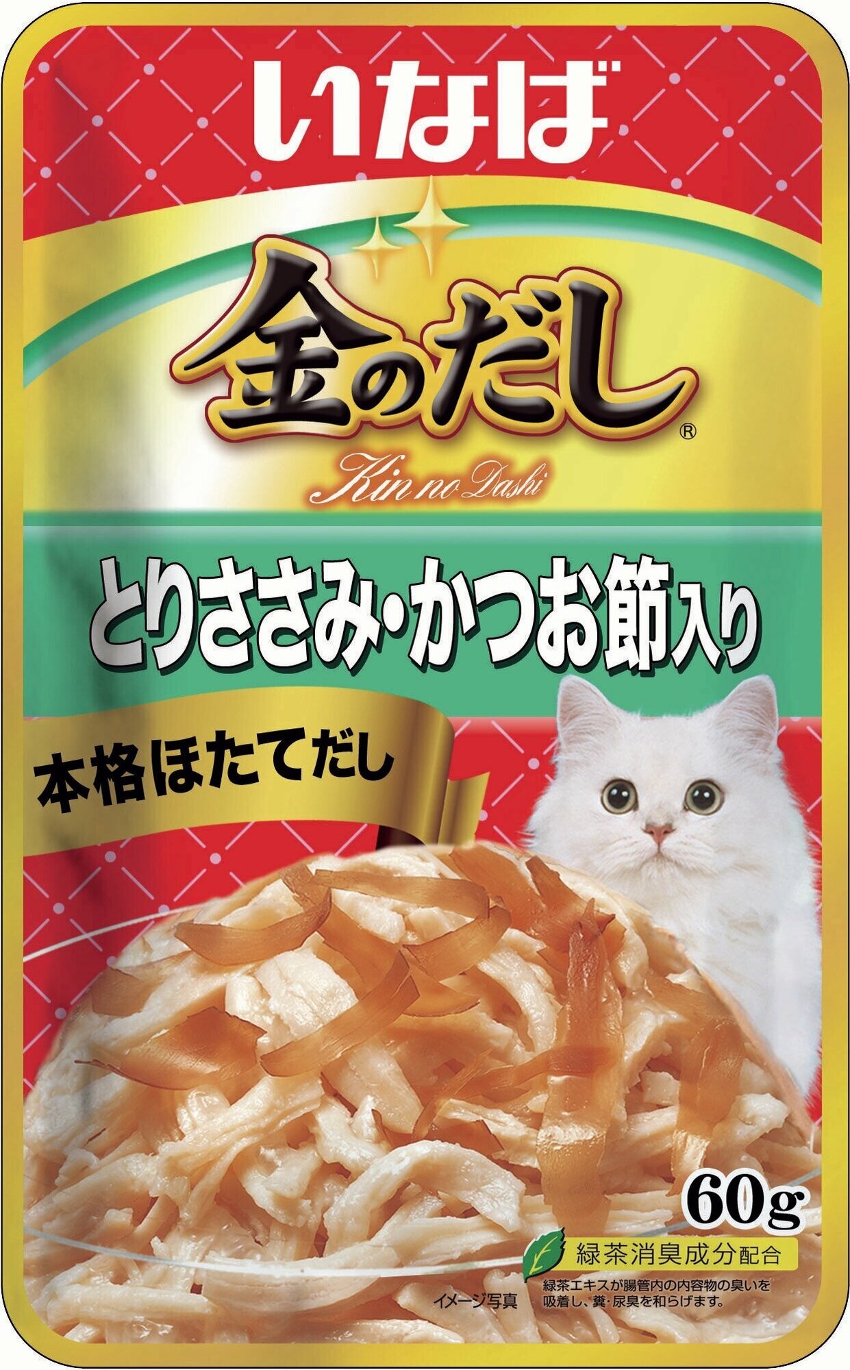 Влажный корм для кошек Inaba Kinnodashi Куриное филе с кацуобуси 60г