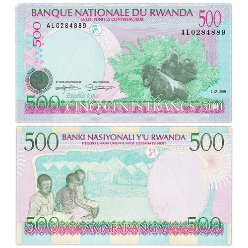 Руанда 500 франков 1998 руанда 5000 франков 1998 unc pick 28