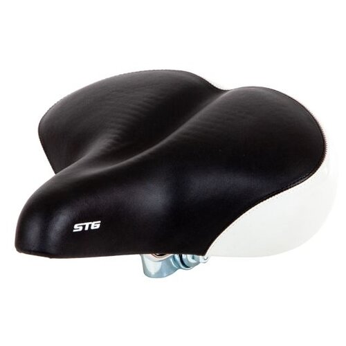 Седло велосипедное STG YBT-8045, черный/белый седло спортивное ybt w010 260 мм x 142 мм цвет чёрный синий stg х108307