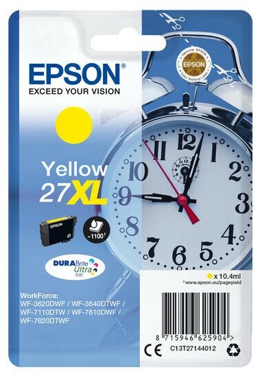 Картридж Epson 27XL - C13T27144022 струйный картридж Epson (C13T27144022) 10,4 мл, желтый