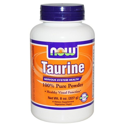 Аминокислота NOW Taurine Pure Powder, нейтральный, 227 гр. аминокислота now arginine powder нейтральный 454 гр