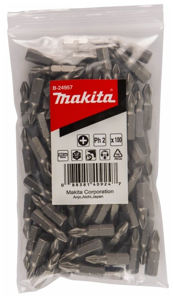 Насадка Standard PH2 25 мм C-form 100 шт. Makita B-24957