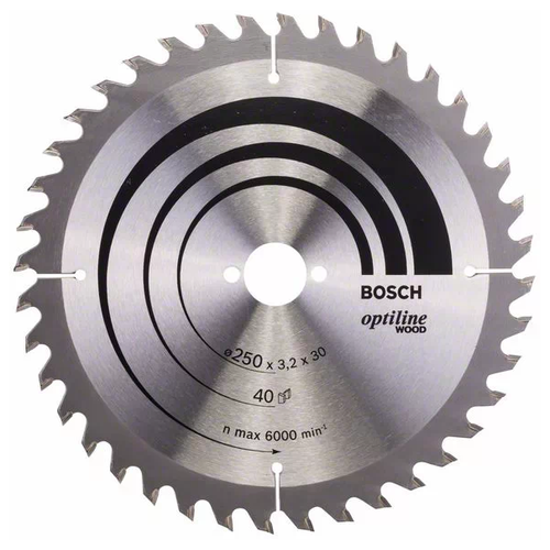 Пильный диск BOSCH Optiline Wood 2608640728 250х30 мм