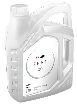 Синтетическое моторное масло ZIC Zero 0W-20, 4 л