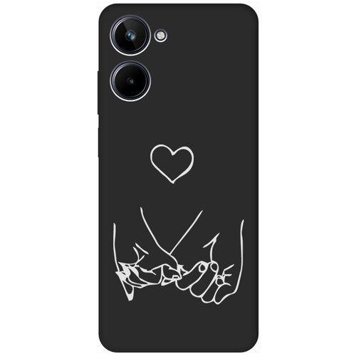 Матовый Soft Touch силиконовый чехол на Realme 10 4G, Рилми 10 4Г с 3D принтом Lovers Hands W черный матовый soft touch силиконовый чехол на realme 10 4g рилми 10 4г с 3d принтом cats w черный
