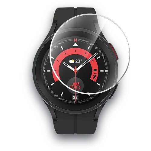 Защитная пленка на Samsung Galaxy Watch 5 Pro 45mm (Самсунг Галакси вотч 5 Про 45 мм) на Экран прозрачная гидрогелевая полноклеевое, Miuko