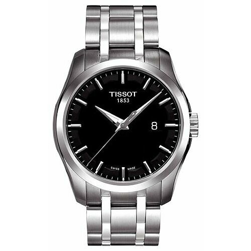 Наручные часы TISSOT T-Classic, черный, серебряный tissot couturier automatic small second t035 428 16 051 00