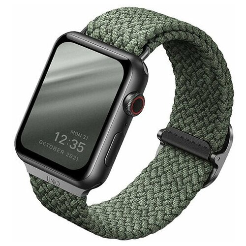 Плетеный ремень Uniq Aspen Strap Braided для Apple Watch 41/40/38mm, Green (40MM-ASPGRN)