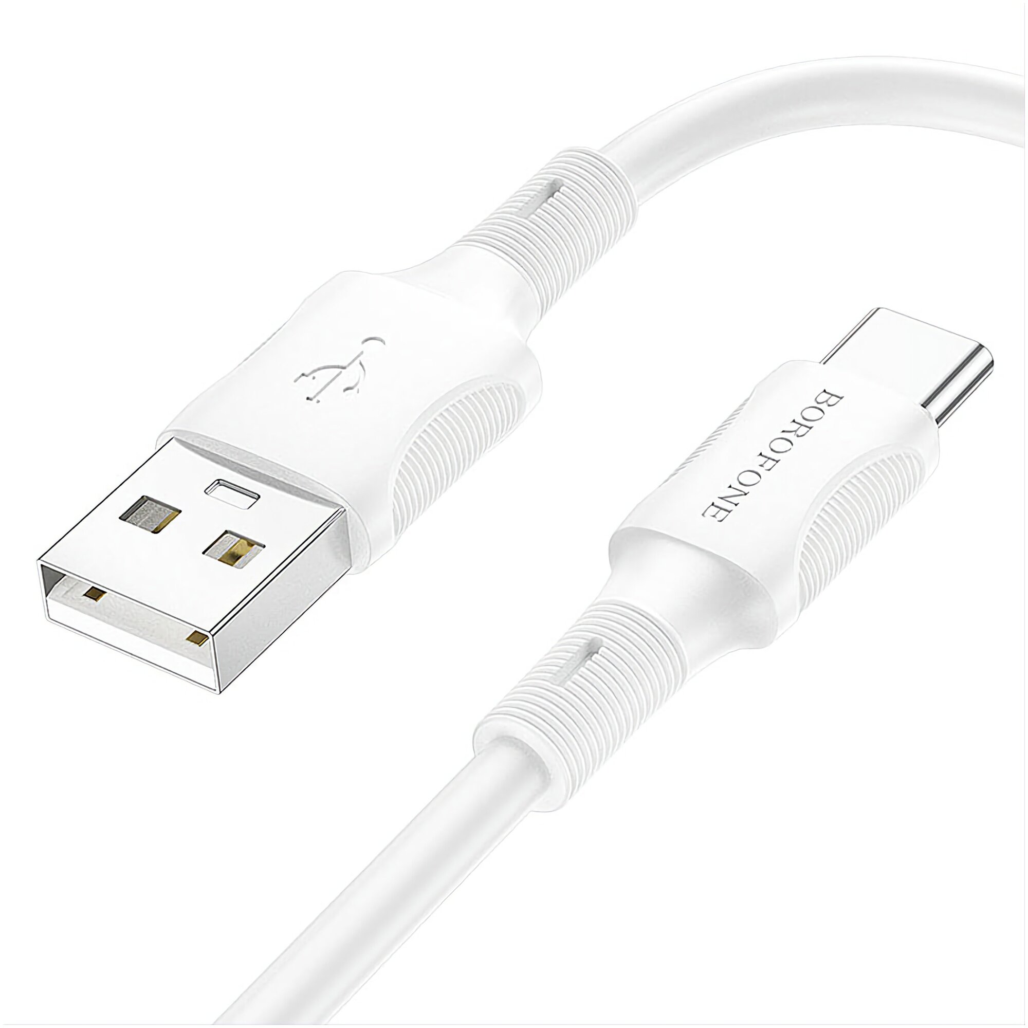 Кабель USB Type-C borofone BX80 1 метр белый быстрая зарядка