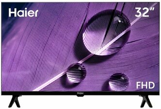 Телевизор Haier SMART TV S1, 32", 1920х1080, DVB-T2/C/S2, HDMI 3, USB 2, SmartTV, чёрный