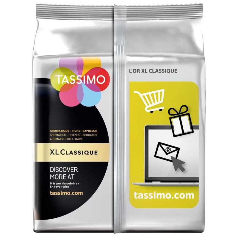 Кофе в капсулах Tassimo L'OR XL Classique нат. жар. мол, 16кап/уп - фотография № 2