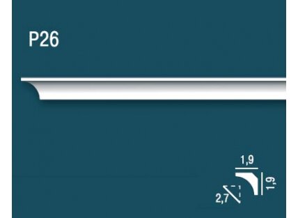 Карниз Потолочный Perfect Plus P26 Д200xШ1.9xВ1.9 см /Перфект Плюс.