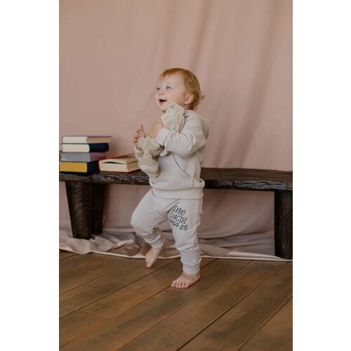 фото Брюки beborn, размер 98, бежевый