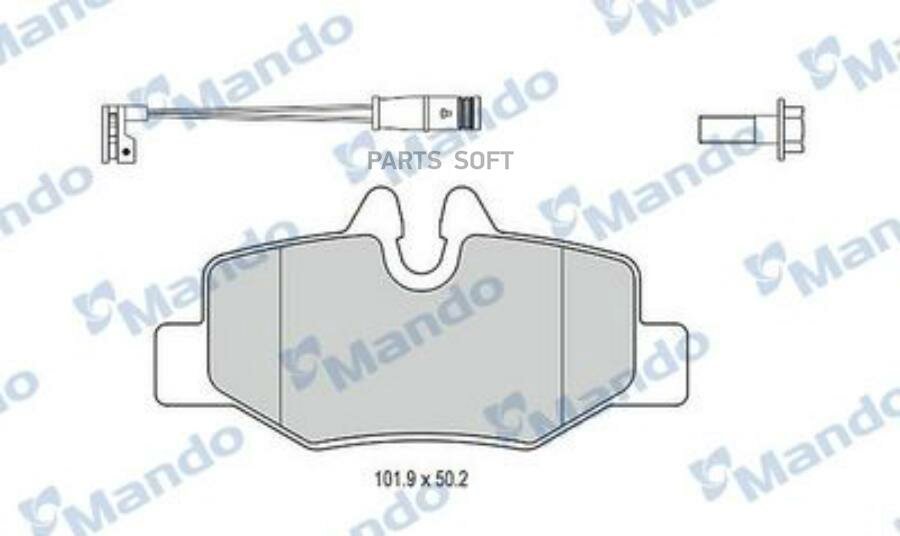 Колодки Тормозные Задние С Датчиками Износа Mando арт. MBF015209