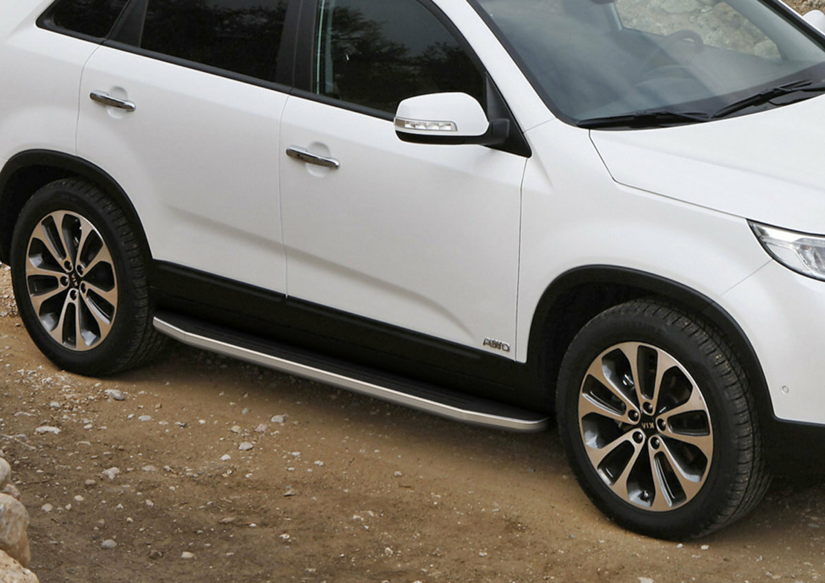 Пороги Rival Premium Kia Sorento 2012-, нержавеющая сталь 173 см, крепеж, 2 шт. - фото №3