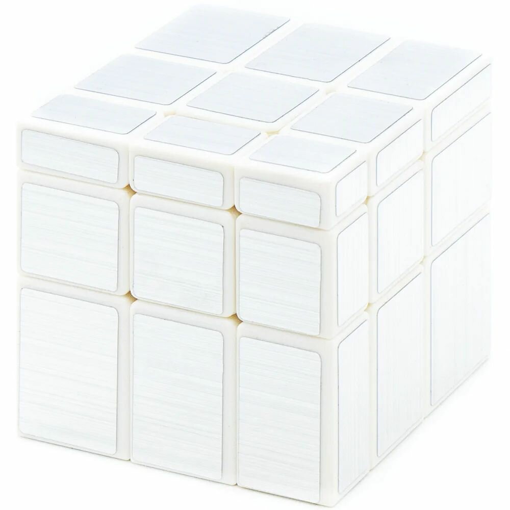 Кубик Рубика Зеркальный YuXin Mirror Blocks Ice Qilin Бело-серебряный / Головоломка