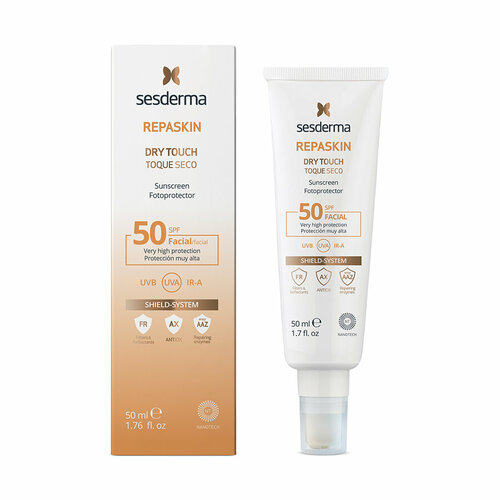 SesDerma REPASKIN DRY TOUCH Facial sunscreen SPF 50 – Средство солнцезащитное с матовым эффектом для лица СЗФ 50, 50 мл средство солнцезащитное с нежностью шелка с тонирующим эффектом для лица spf 50 sesderma repaskin 50 мл