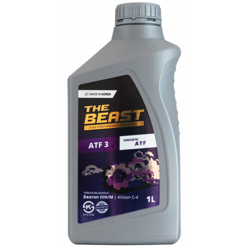 Трансмиссионное масло The Beast ATF 3 синтетическое 1 л