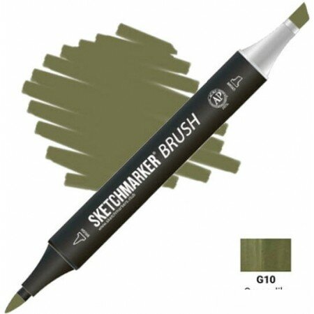 Маркер художественный Sketchmarker Brush Двусторонний G10 SMB-G10 (крокодил)