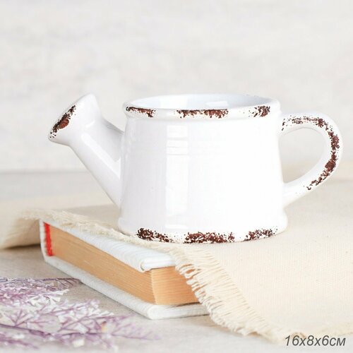 Кашпо декоративное керамическое Лейка 16x8x6 см 390₽