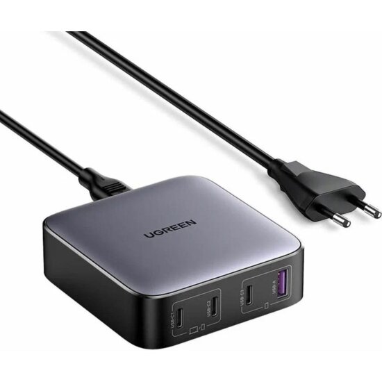 Сетевое зарядное устройство Ugreen 1хUSB-A, 3хUSB-C 100 Вт, Desktop Fast Charger, серый (90928)