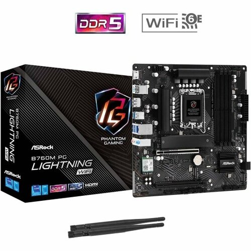 Материнская плата Asrock B760M PG LIGHTNING WIFI LGA1700 mATX 1537500₽