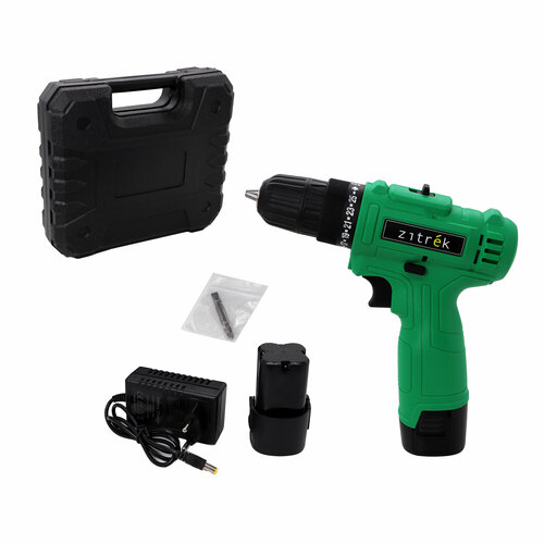 Дрель-шуруповерт аккумуляторная Zitrek Green 168-Li-ion 168В Li-ion аккумулятор бита 295000₽