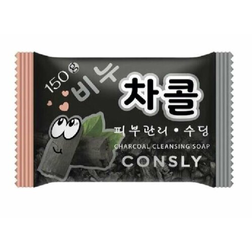 CONSLY Мыло выравнивающее с древесным углём 150 г 269₽