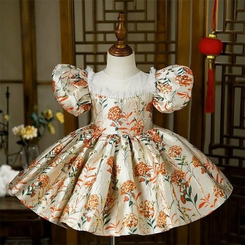 фото Платье, размер 130, золотистый max garment