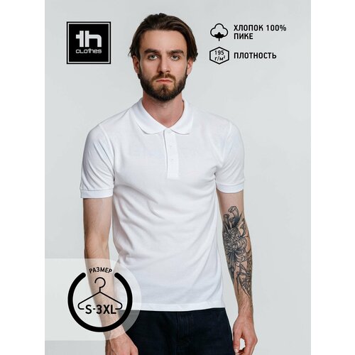 фото Поло th clothes, размер 3xl, белый