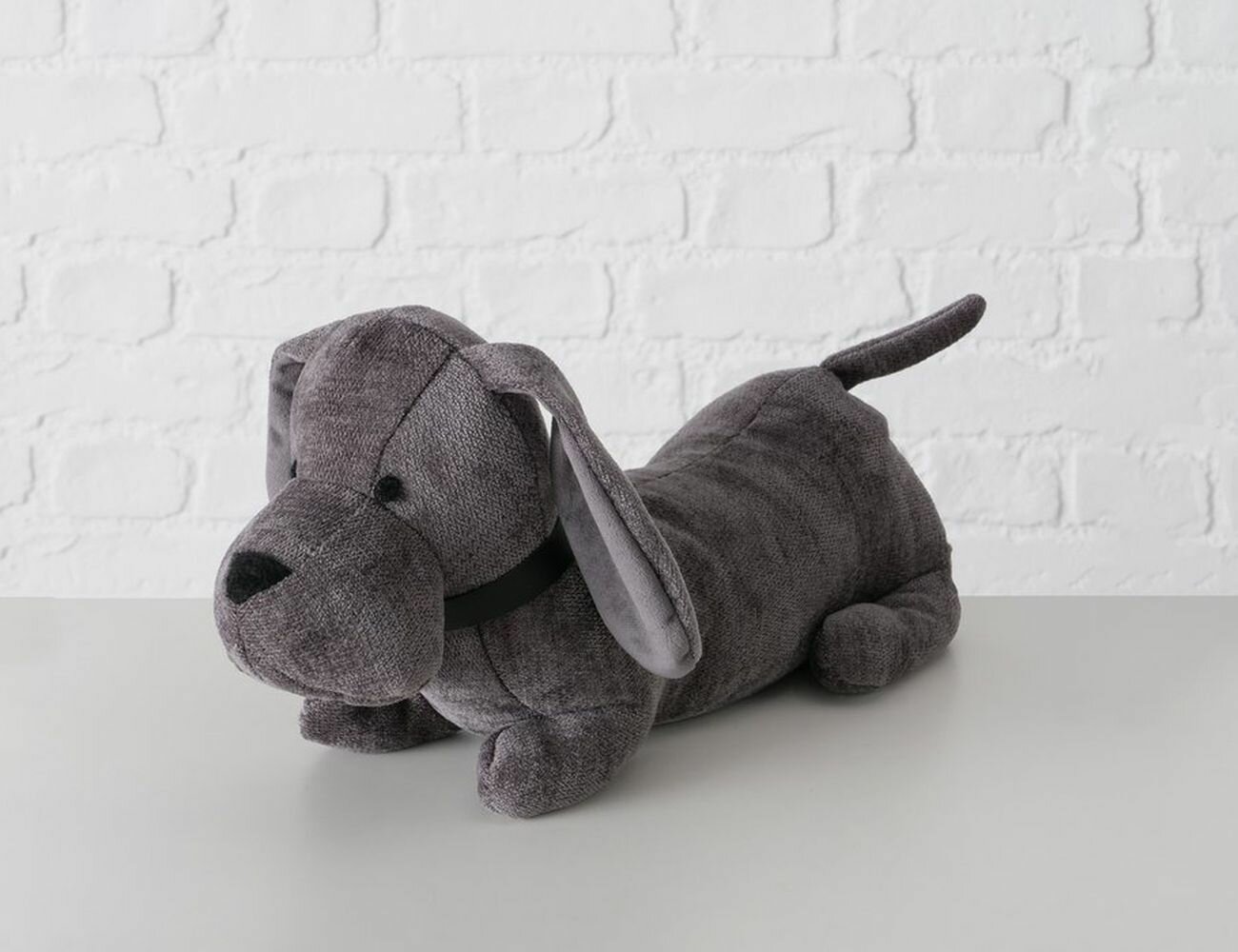 Дверной стоппер, текстиль, серый, 38 см, Boltze