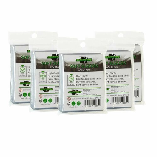 Прозрачные протекторы Blackfire Magic Size для ККИ 67x94 мм (5 пачек по 100 шт.) - для карт MTG, Pokemon