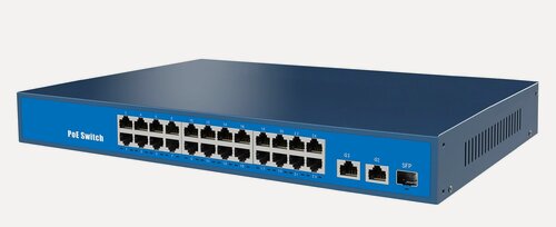 Изображение товара Коммутатор 24 порта PoE + 2 порта 1000 мбит/с SECTEC ST-PLC24-POE 350W