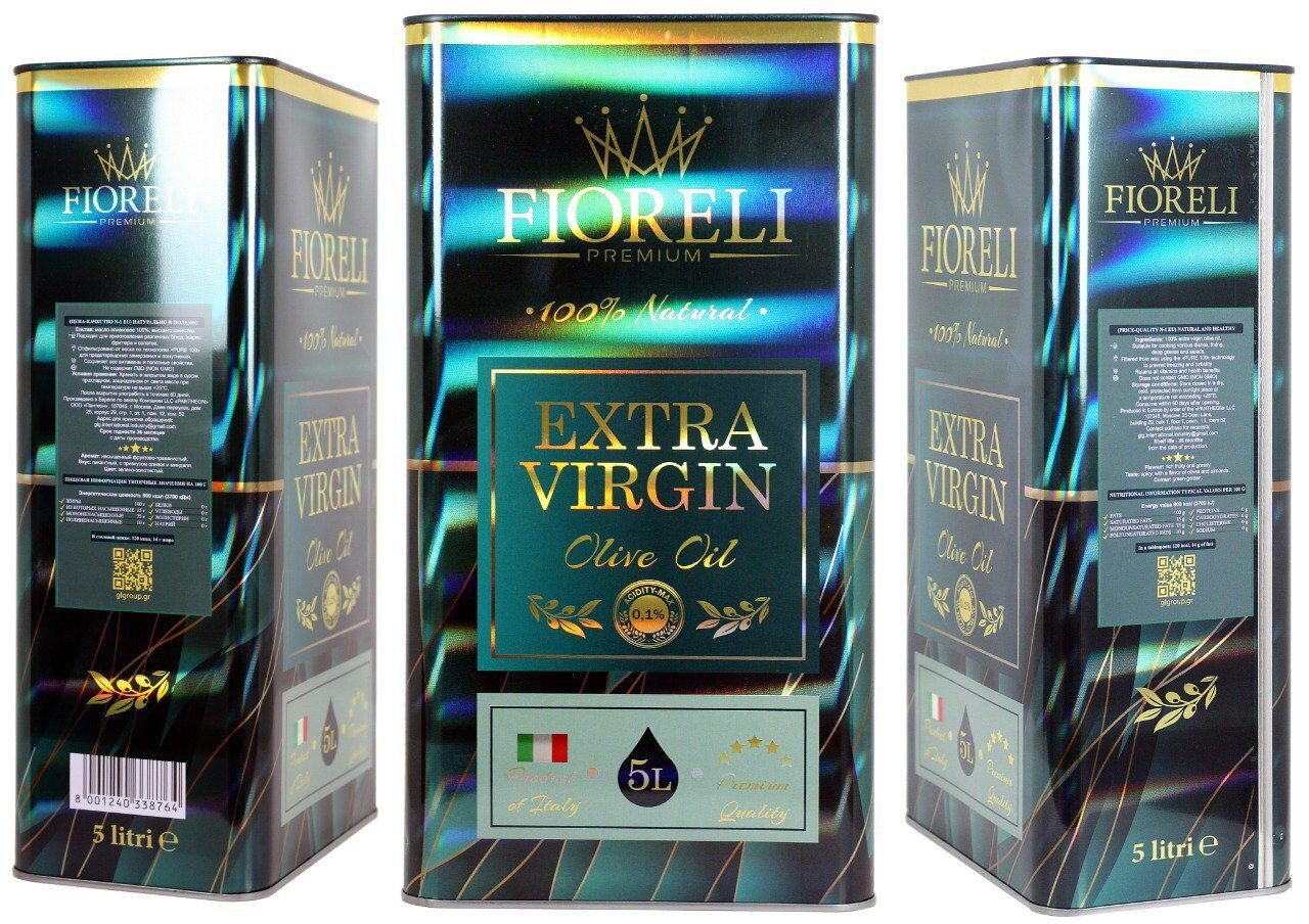 Масло оливковое FEROLI, Extra Virgin, натуральное, 100%, без ГМО, 2л — фото 1