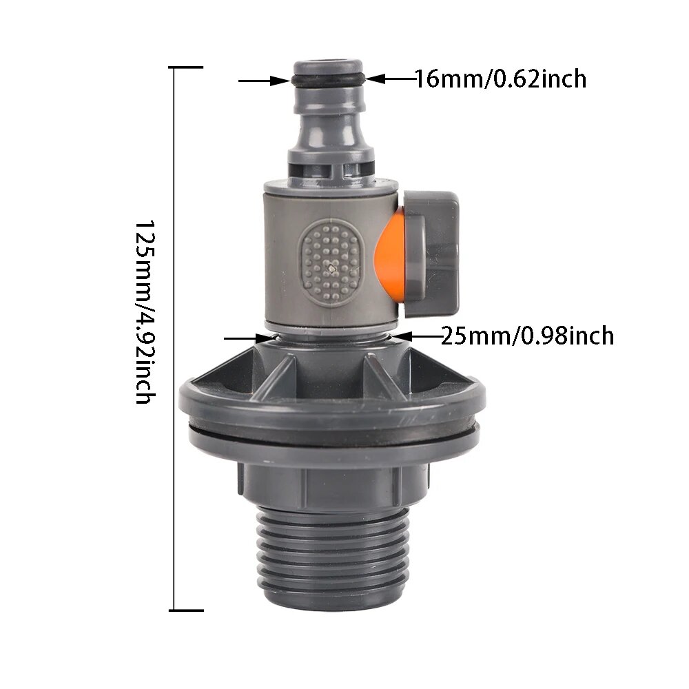 ПВХ кран для дождевой бочки