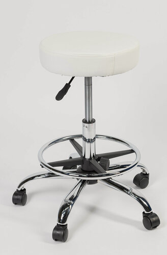 Изображение товара Табурет NOVOKOM CT-5KA, офисный, газлифт, искусственная кожа, цвет белый