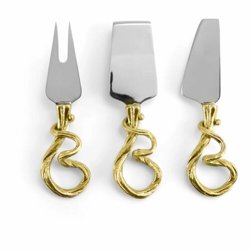 Набор ножей для сыра Michael Aram Виноградная лоза 16 см 3 шт сталь нержавеющая 22785₽