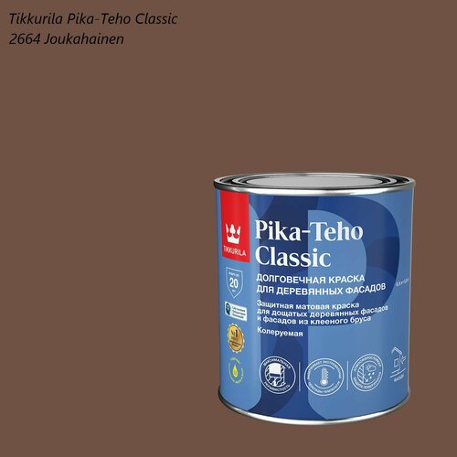 фото Краска матовая для деревянных фасадов tikkurila pika-teho classic (0,9л) 2664 joukahainen