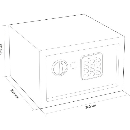 Картинки Сейф мебельный Cactus CS-SF-E18 200x280x250мм электронный