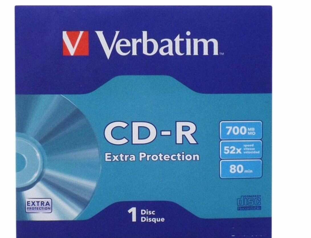 Диск CD-R 700Mb Verbatim (43843) 52X EXTRA PROTECTION 1шт конверт