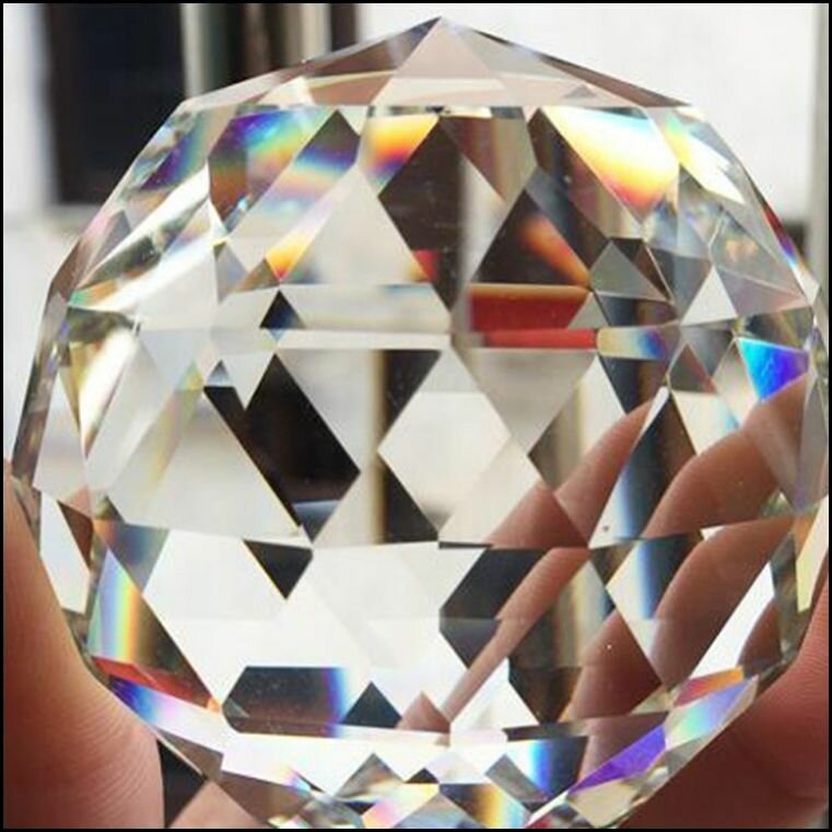 Новый 50мм фэн-шуй подвесной хрустальный шар призмы подвеска Suncatcher