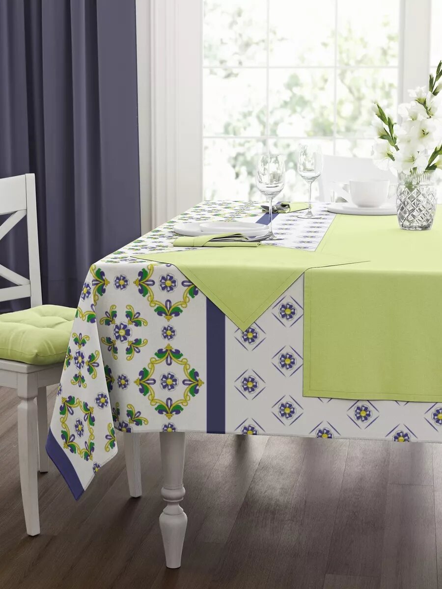 Скатерть Guten Morgen с салфетками 110x140см хлопок 100% рогожка