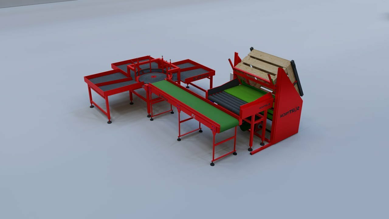 Линия сортировки и калибровки яблок AСK-1