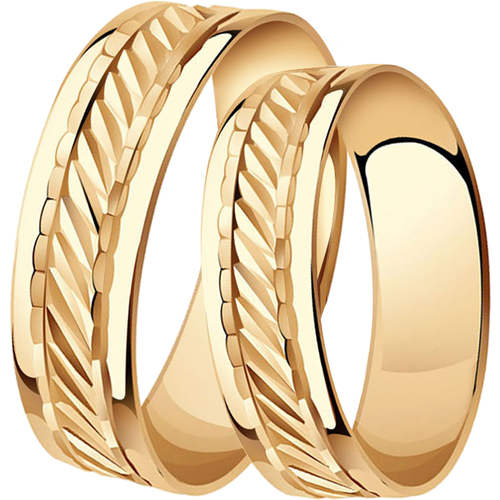 Кольцо обручальное Diamant online, золото, 585 проба, размер 19 кольцо обручальное diamant online золото 585 проба фианит размер 19 5