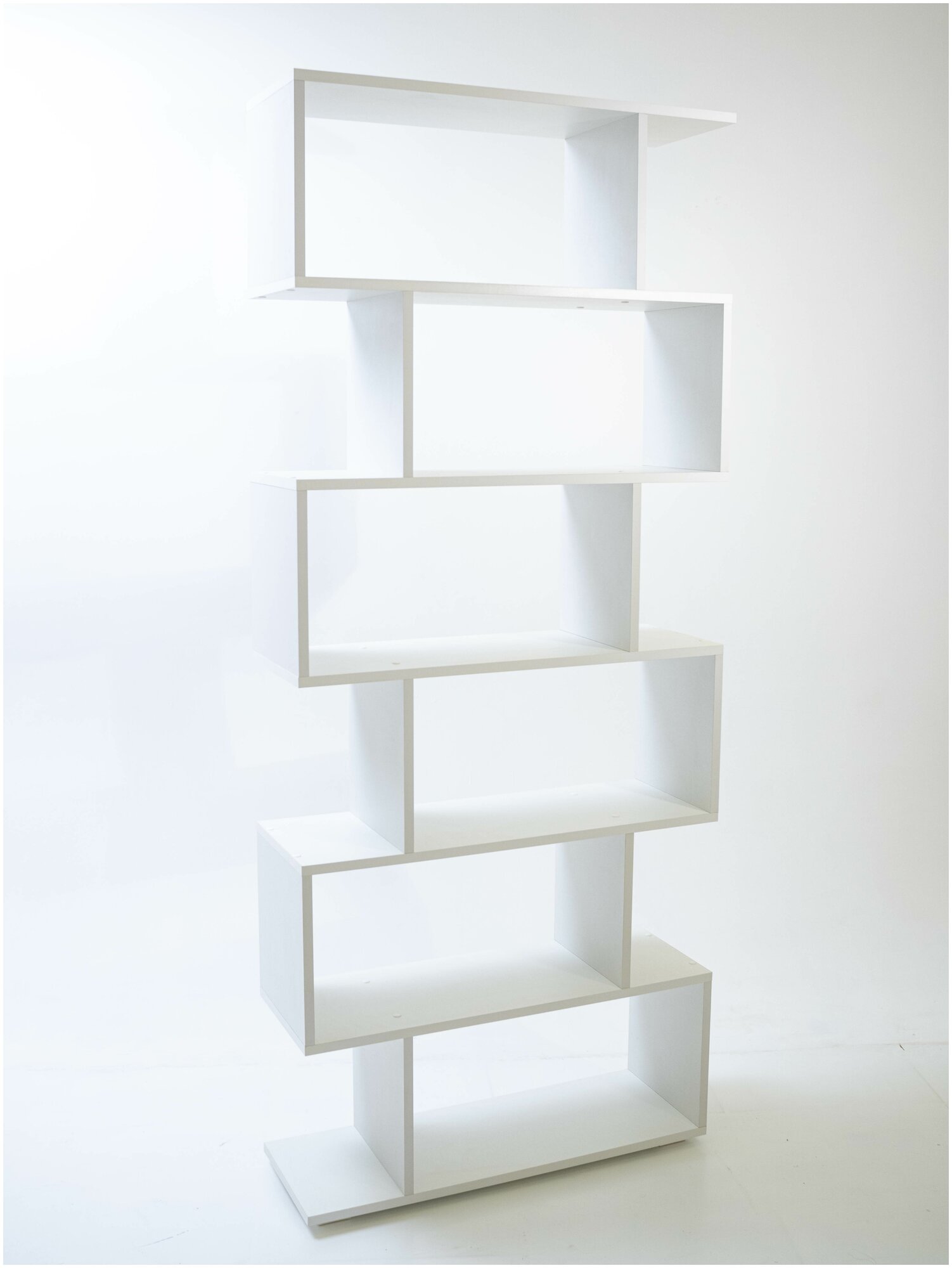 Стеллаж, Мебельное ателье ПоLкА, модель Восторг, ЛДСП , цвет белый,1760*730*250 - фотография № 8