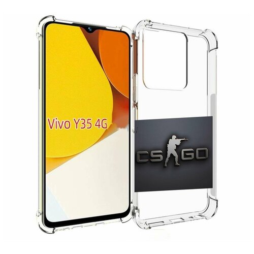 Чехол MyPads CS go логотип мужской для Vivo Y35 4G 2022 / Vivo Y22 задняя-панель-накладка-бампер