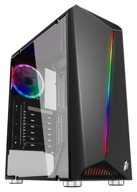 1STPLAYER R3-1R1 Корпус RAINBOW R3 ATX, tempered glass side panel 1x 120mm LED fan inc. R3-1R1