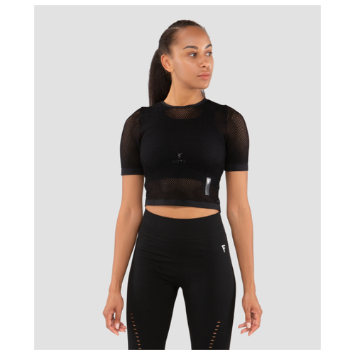 фото Женская футболка essential knit black fa-wt-0201-blk, черный - xs fifty