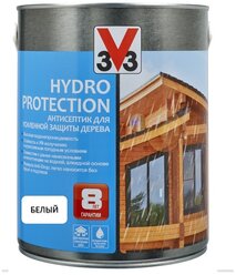 V33 антисептик для усиленной защиты дерева Hydro Protection, 2.5 л, белый