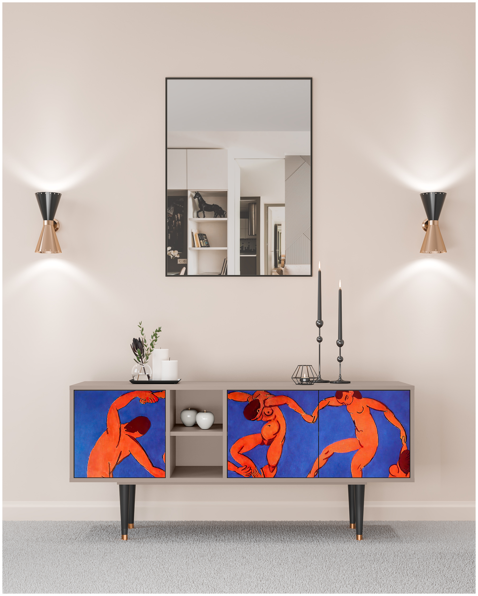 ТВ-Тумба - STORYZ - T5 The Dance by Henri Matisse , 150 x 69 x 41 см, Бежевый